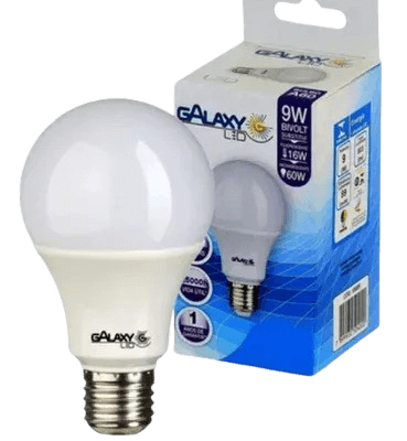 Lâmpada Led 09w 6500k Branca Bivolt - Galaxy Led