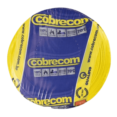 Cabo Flexível 1,5MM 100 Metros 750V Amarelo Cobrecom Fios Amarelo